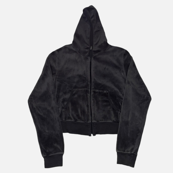 Charlotte Russe Y2K Velour Zip Up Hoodie Small - Picture 1 of 12